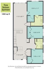 3 Bedroom floor plan